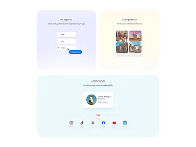 Influencer Landing Page UI Section builder component design feature influencer landing product design project saas product saas website section sign up social media ui ux web website