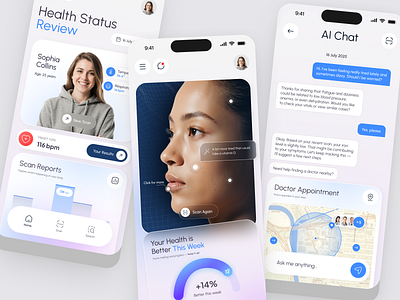 UI-UX for Healthcare app design application design design interface ios app design mobile app product service startup ui ux