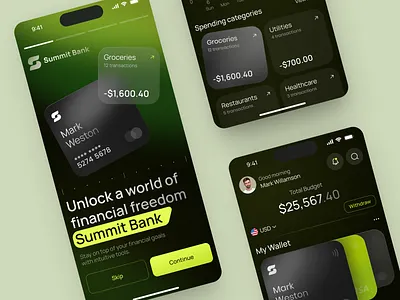 Mobile design for Digital Banking app design application design design interface ios app design mobile app product service startup ui uiux ux