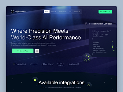 Website for AI & Software Development design interface product service startup ui ux web website