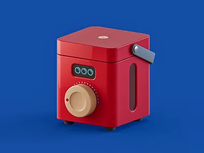 Bubble machine 3d c4d illustration isometric render