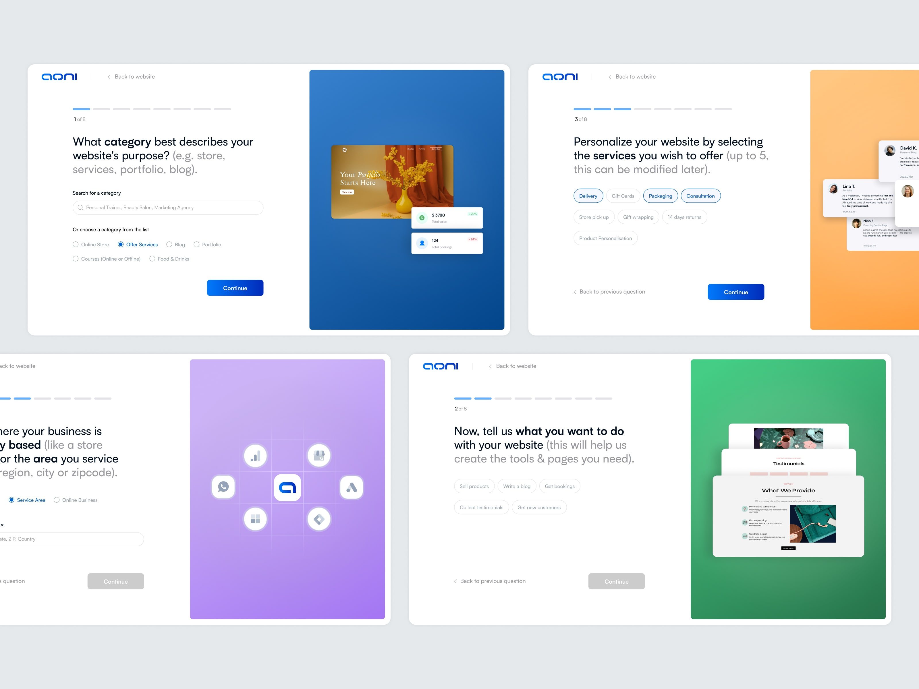 Onboarding Flow Optimisation for AI Website Builder flow optimisation onboarding ui design ux insights ux research ux ui ux ui design web design