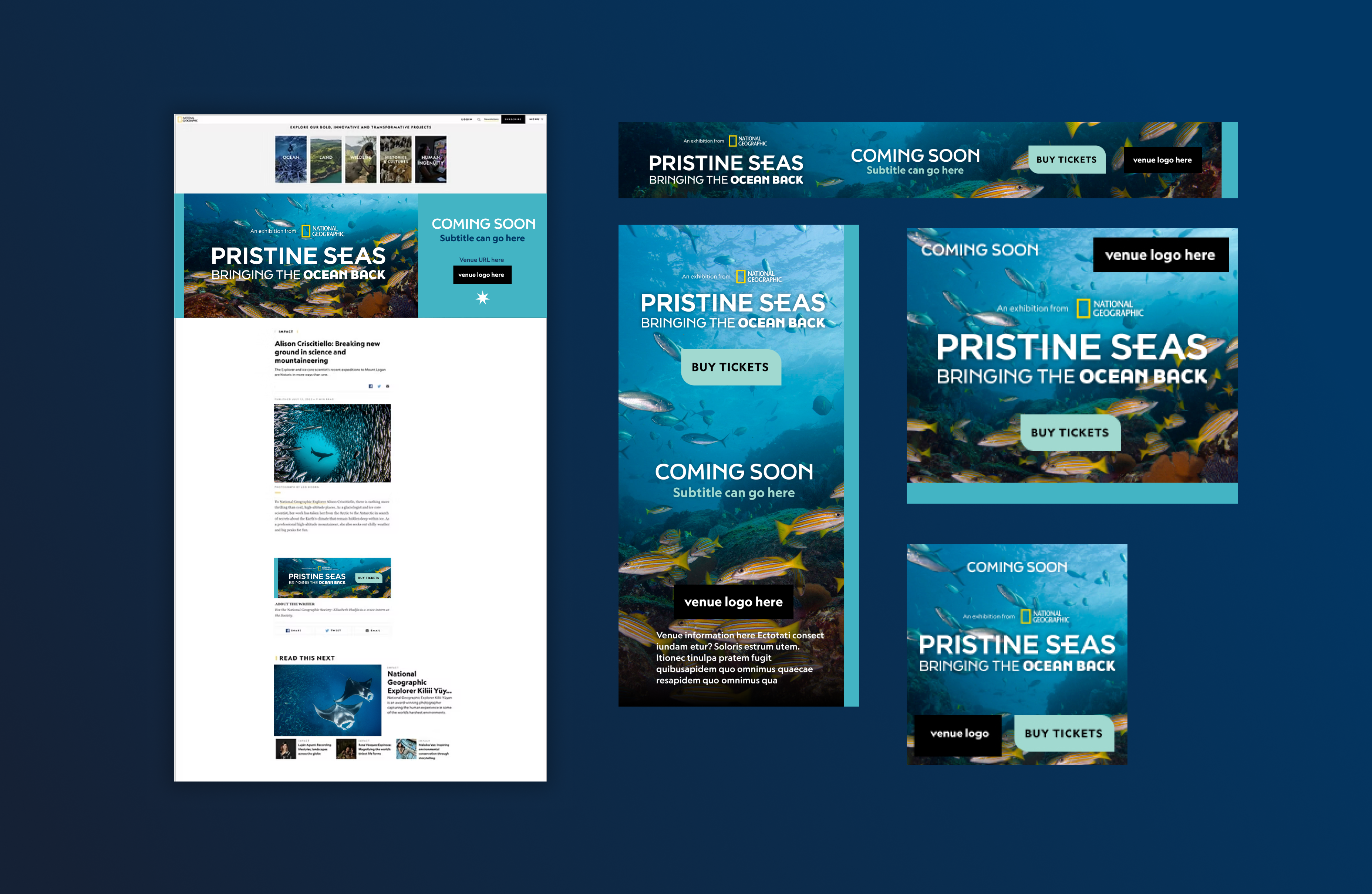 Ocean Marketing ads digital digital ads digital design digital marketing figma graphic deisgn marketing ocean ocean design ocean graphics ocean life underwater