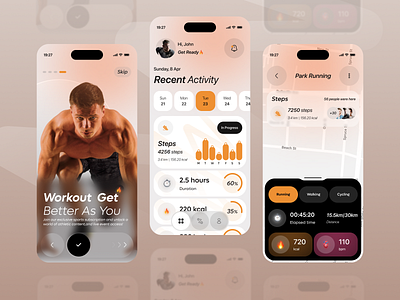 Sport application mobile UI design figma fitness fitness app fitness goals fitness ui gym health health app healthcare minimal design mobile mobile app mobile ui online training product design sport sport app ui ux workout