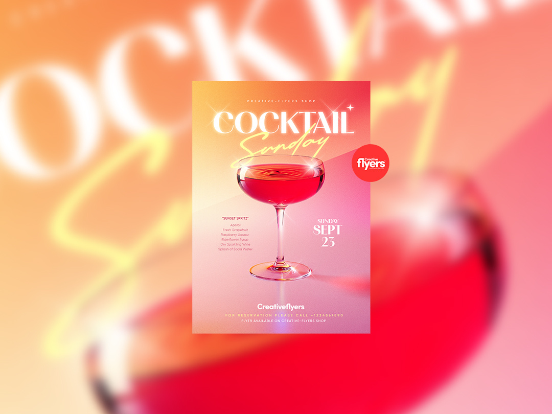 Cocktail Event Invitation Design card cocktail cocktails creative design elegant flyer elegant invitation flyer template flyer templates graphic design illustration invites minimalist party flyer photoshop poster psd flyer
