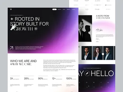 Marketing Agency Website about page about us agency agency about page agency landing page agency website dark design digital marketing agencies gradient website marketing agency marketing website startup trendy website ui