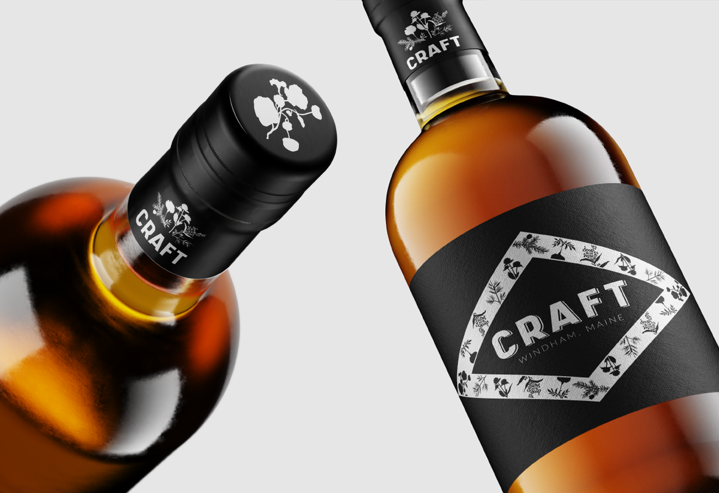 Bottle Design alcohol bottle alcohol brand botanical botanical brand bottle bottle design brand branding flower flower design flower graphics illustration whiskey bottle whiskey brand whiskey logo