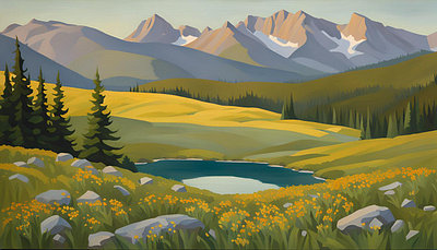 Front range canadian rockies creative direction design drawn from the trail hike and draw illustration landscape painting rawlyk rawlyk creative rawlyk design rawlyk illustration rawlyk innovation rawlyk painting rich rawlyk tell stories thewayfindercompany
