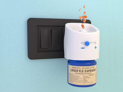 💸 Lifestyle Refill Activated. 3d 3dartwithmeaning animation artreflectslife blender branding creativeconcept designwithdepth dribbbleshots everydayinspiration financialwellness fintech invisiblespending lifestyleexpenses