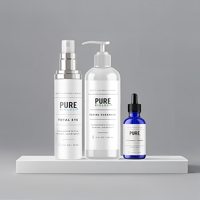 Label Design for Facial Cleanser and Serum amazon bottle design cosmetics facial label design labels minimal design modern package serum