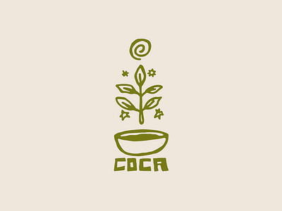 Erythroxylum Coca | Sacred plants artisan botanical branding classic coca colombia conecction cosmic design graphic design illustration logo magic nature plants spiritual stars universe vector