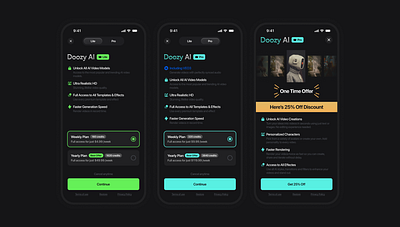 AI Video Generator App – Conversion Focused Paywall & Offer UI ai app conversion figma flow generator mobile app offer paywall product design ui ux video