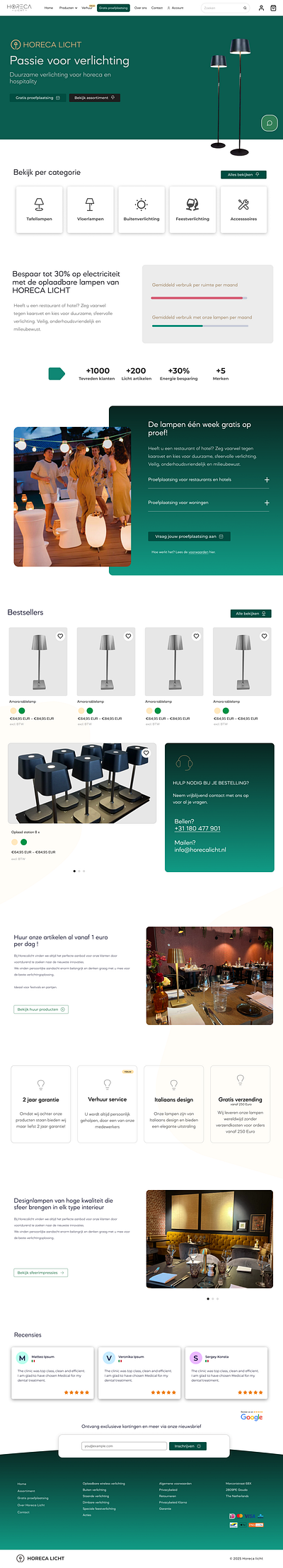 Lightning accessories landing page branding landing page ui website