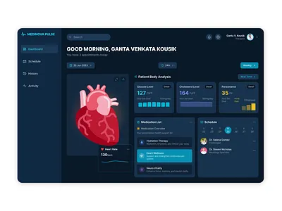 Patient Health analysis platform design doctorappointment uiux
