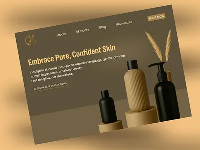 SOFT GLOW ui webdesign herosection