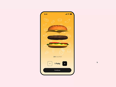 Burger UI using Variables burger prototype ui variables