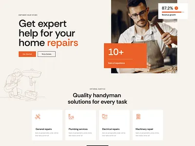 Tasker - Construction Handyman & Repair WordPress Theme design illustration ui web design web development webdesign woocommerce wordpress wordpress theme wordpress themes