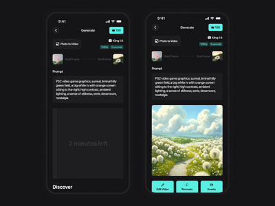 AI Video Generator App – Progress & Preview UI Design ai app figma generator mobile mobile app preview product design progress ui ui design ux design video