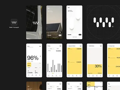 Watts Homegrid: Smart Energy Management App data design energy management homegrid interface smart energy smart home ui ui design ui ux user user experience user interface ux design watts watts homegrid