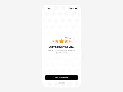 In App Rating & Review Screen UI Design app app store figma mobile mobile app product design rating review run tracking screen star ui ui design ux design vote
