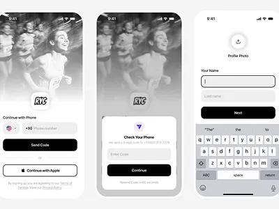 Map Based Run Tracking App - Clean Sign up Flow UI Design app clean figma map mobile mobile app product design profile run tracking settings sign in sign up ui ui design ux design