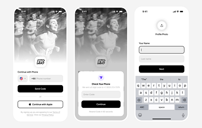 Map Based Run Tracking App - Clean Sign up Flow UI Design app clean figma map mobile mobile app product design profile run tracking settings sign in sign up ui ui design ux design