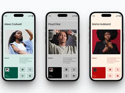 Digital Business Cards Just Got a Makeover cardui contactcard darkui designinspiration designsystem digitalidentity dribbbleshots figmadesign influencerapp iosdesign minimaldesign mobiledesign mobileux modernui personalbranding productdesign socialmediadesign uidesign userinterface uxdesign