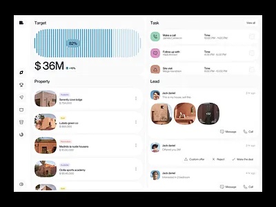 BigHouse — UI/UX Design for Real Estate Agent Dashboard Panel agent management system ui dashboard design minimal real estate ui concept product design property listing dashboard ui real estate agent dashboard ui real estate app dashboard design real estate broker admin panel real estate crm dashboard ui real estate crm ui kit real estate dashboard ux 2025 real estate web app ui design responsive real estate dashboard waxyweb
