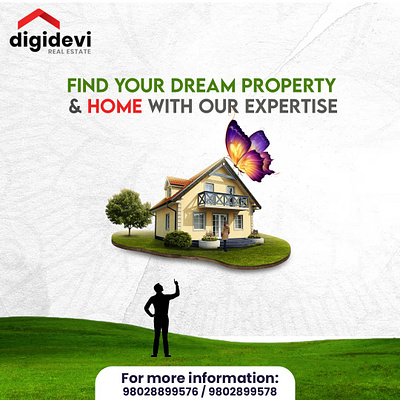 SOCIAL MEDIA DESIGN FOR DIGIDEVI REAL ESTATE branding graphic design