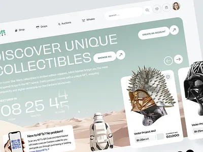 NFT Collectibles collectible disney landing page marvel nft shop star wars