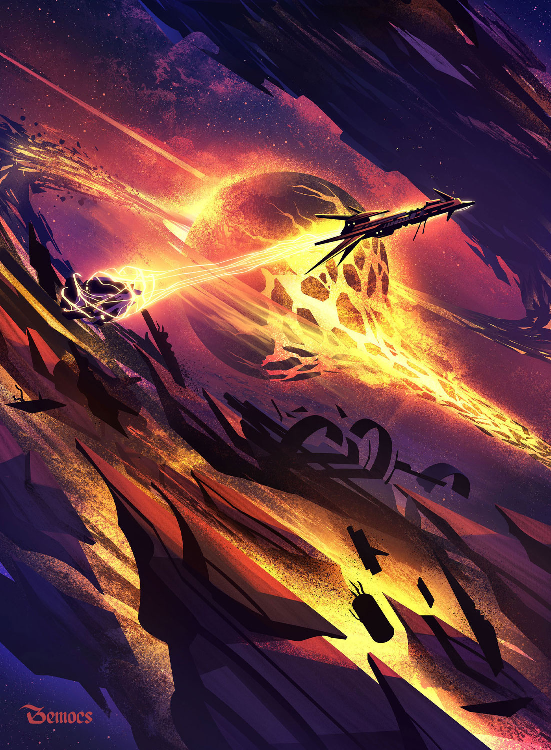 Scavenger Grounds board game card game concept art magic the gathering ocs orlin culture shop scifi space space fantasy