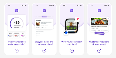 Nutrition Tracker App - Clean Insightful Onboarding UI Design app clean figma fitness graphic design insght mobile mobile app nutrition onboarding product design tracker ui ui design ux design visual