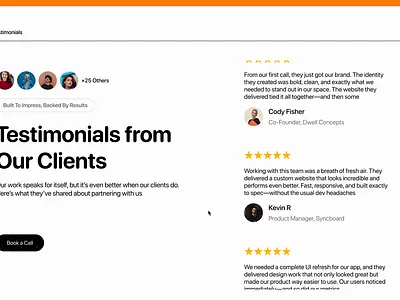 Testimonials animation ui