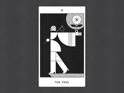 O. THE FOOL black and white cards fortune telling illustration spiritual tarot the fool vector vintage