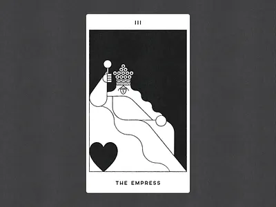 III. THE EMPRESS illustration tarot the empress vector vintage