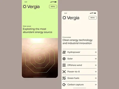 Vergia Energy: Sustainable Solutions Mobile UI app app design app setttings application application design design energy technology mobile mobile ui ui design user experience user interface ux ux design uxui design vergia