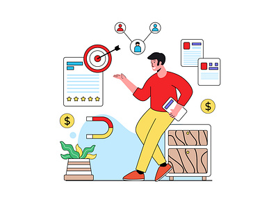 Business Planning Illustration app branding design flat illustration graphic design illustration logo ui ux vector