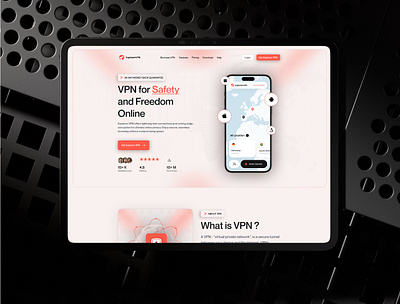 Explorer vpn landing page app landing page clean crypto gurad hero section landing page minimal network privacy private network sever ui ux userinterface vpn vpn landing page web design website