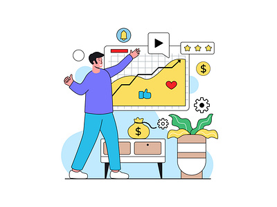 Business Presentation Illustration app branding design flat illustration graphic design illustration logo ui ux vector