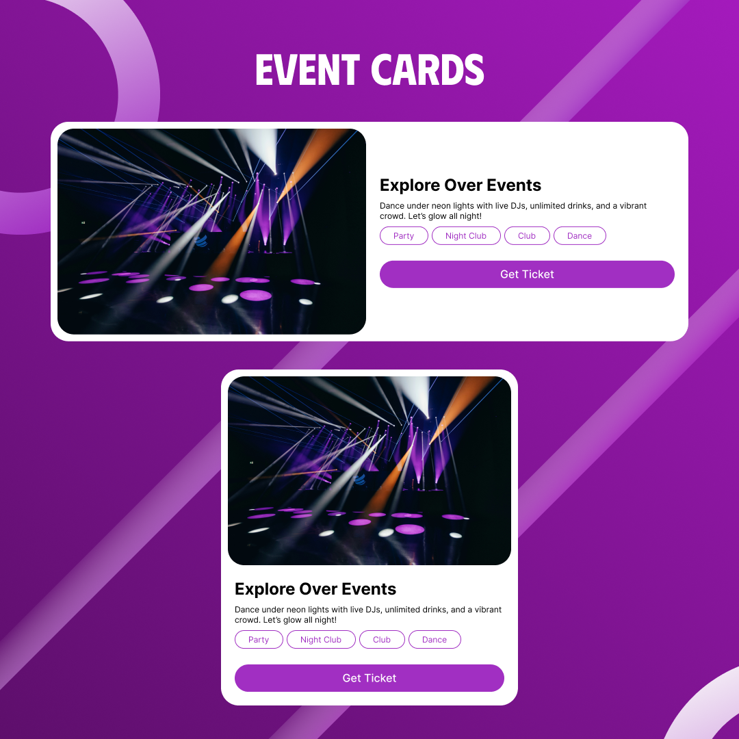 Responsive Event Card Design by Abdul Mannan on Dribbble