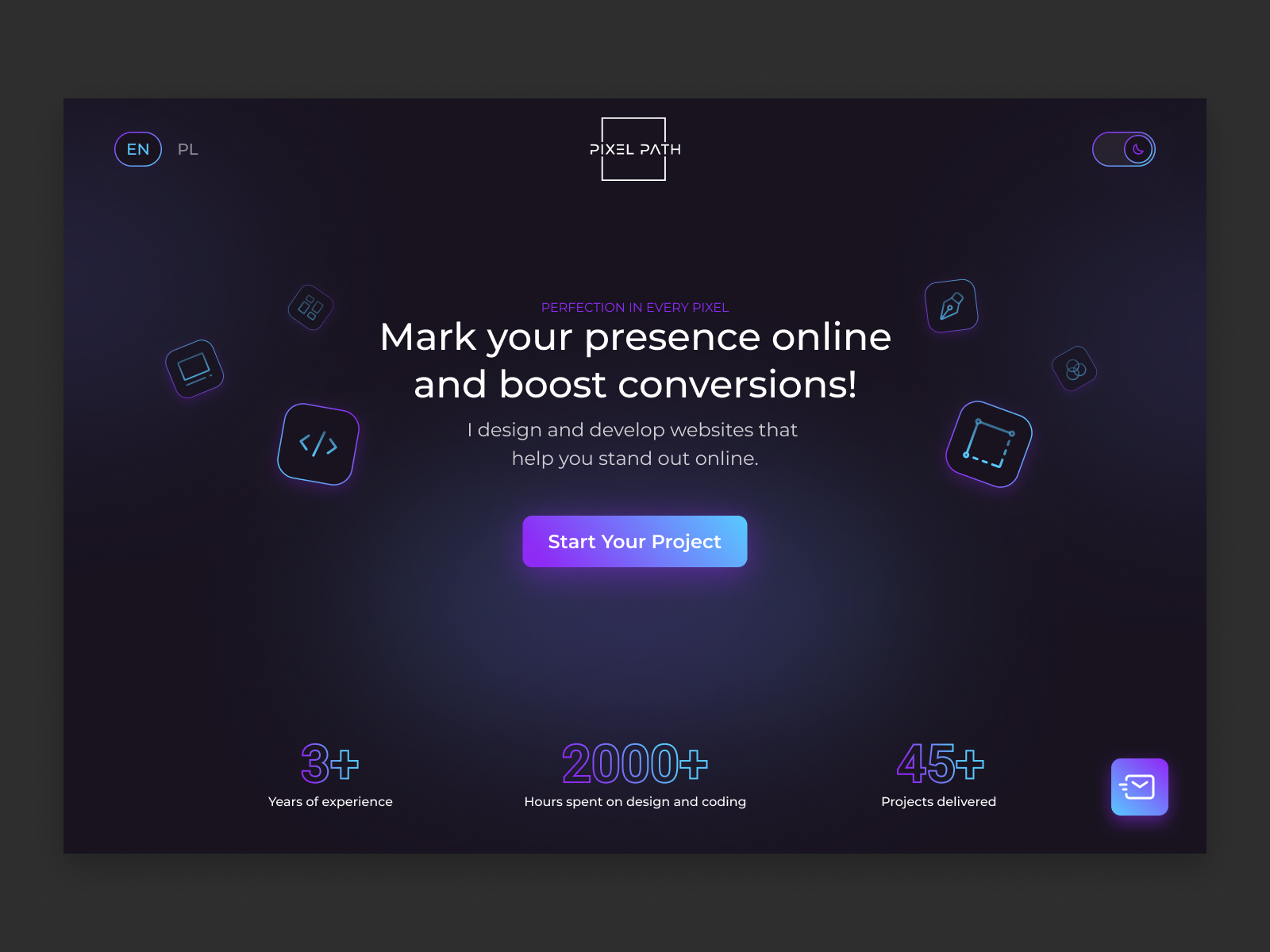 Example of Conversion Focused Landing Page Design
