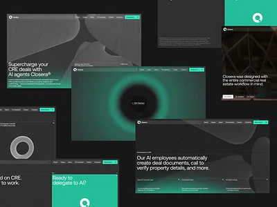 AI Landing page website overview ✦ Closera ai animation interaction landing page motion graphics service startup ui ux web web design website