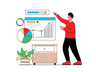 Business Reporting Illustration app branding design flat illustration graphic design illustration logo ui ux vector