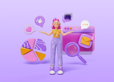 Marketing Character 3d animation character