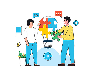Business Teamwork Illustration app branding design flat illustration graphic design illustration logo ui ux vector