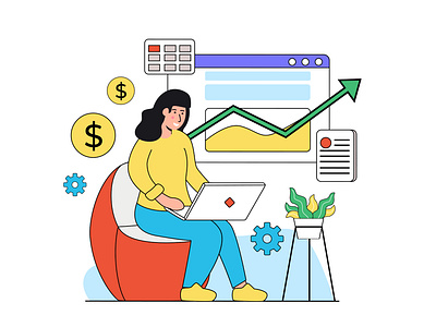 Business Analysis Illustration app branding design flat illustration graphic design illustration logo ui ux vector