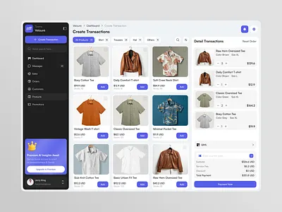 POS Terminal Product Page app buy clean design fireart grid list navigation pos product sell terminal transaction ui ux