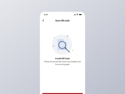 Invalid QR Code Mobile App Ui app graphic design invalid invalid app invalid dashboard invalid design invalid details invalid experience invalid interface invalid mobile invalid option invalid page invalid screen invalid setting invalid view invalid widget mobile screen ui uiux