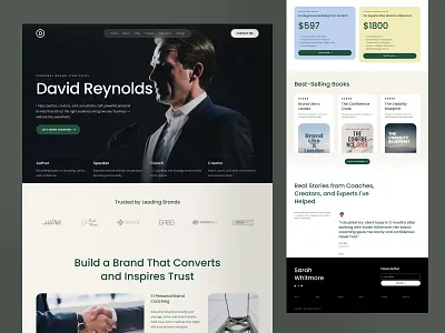 Personal Coach Website Design for Divi animation branding business coach coach design divi event influencer instructor interaction landing page life coach mind coach personal branding personal coach speaker ui ux web design website