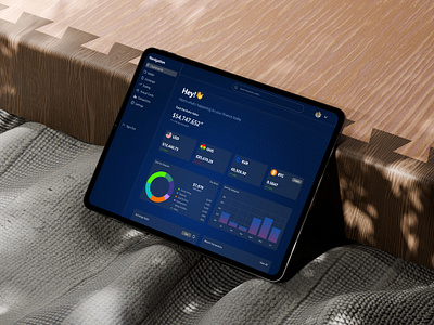 Fintech Dashboard Mock-up branding darkmode design designexploration designinspiration figmadesign fintechdesign illustration productdesign ui